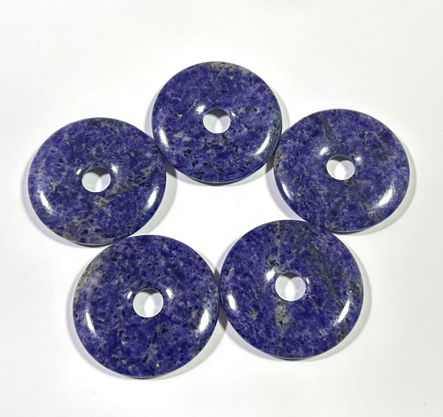 Sodalite Donut Pendant 30mm 40mm 50mm 1pc