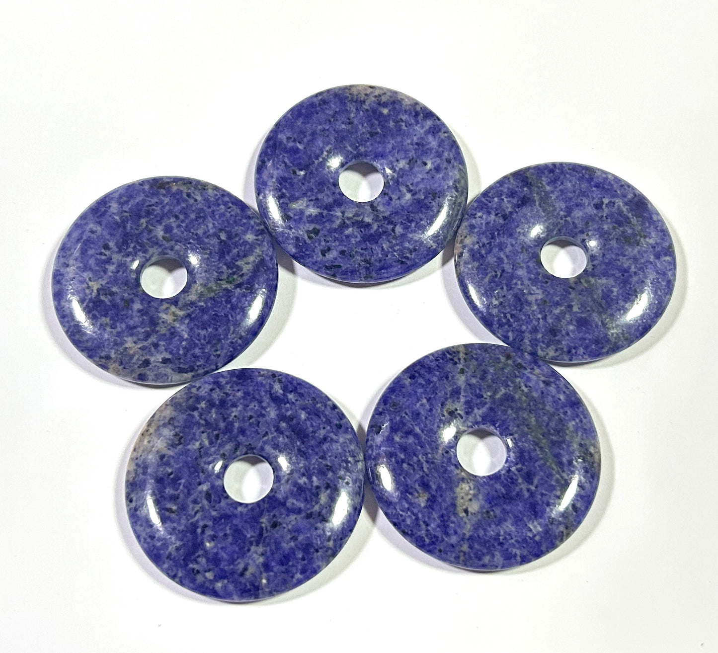 Sodalite Donut Pendant 30mm 40mm 50mm 1pc