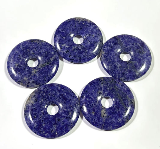 Sodalite Donut Pendant 30mm 40mm 50mm 1pc