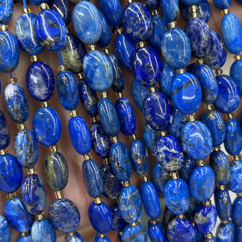 Lapis Lazuli Oval Beads 10x14mm 15''