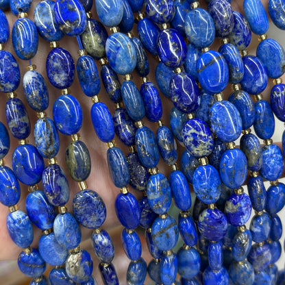 Lapis Lazuli Oval Beads 10x14mm 15''