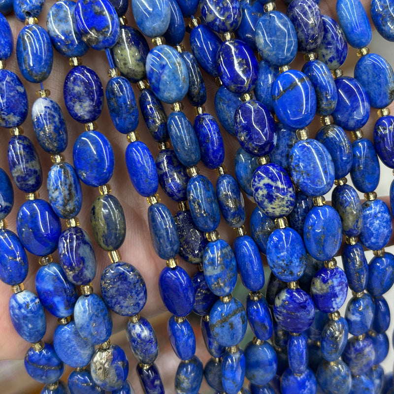 Lapis Lazuli Oval Beads 10x14mm 15''