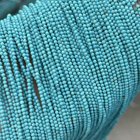 Blue Turquoise Beads 2mm 3mm 4mm 15''
