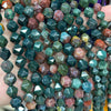 Bloodstone Faceted Beads 6mm 8mm 10mm 15''
