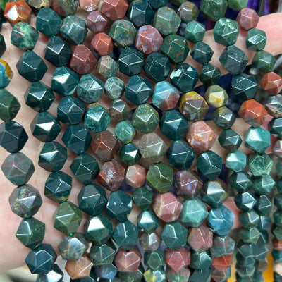 Bloodstone Faceted Beads 6mm 8mm 10mm 15''