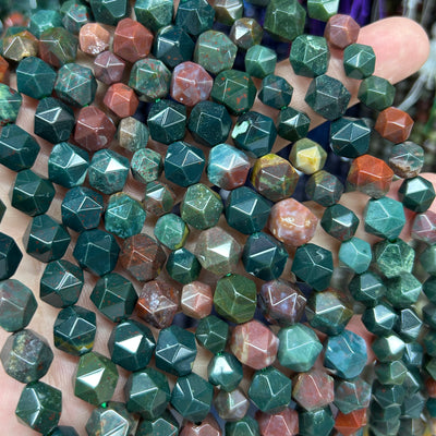 Bloodstone Faceted Beads 6mm 8mm 10mm 15''