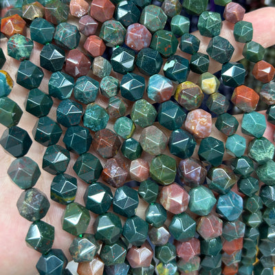 Bloodstone Faceted Beads 6mm 8mm 10mm 15''