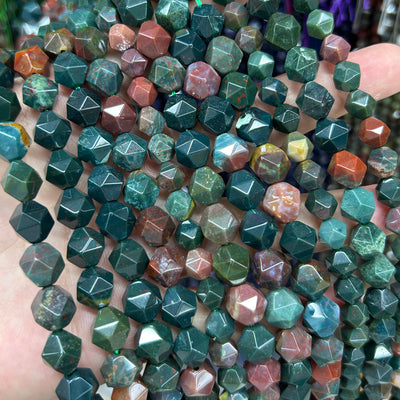 Bloodstone Faceted Beads 6mm 8mm 10mm 15''