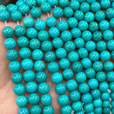 Green Turquoise Beads 4mm 6mm 8mm 10mm 12mm 15''