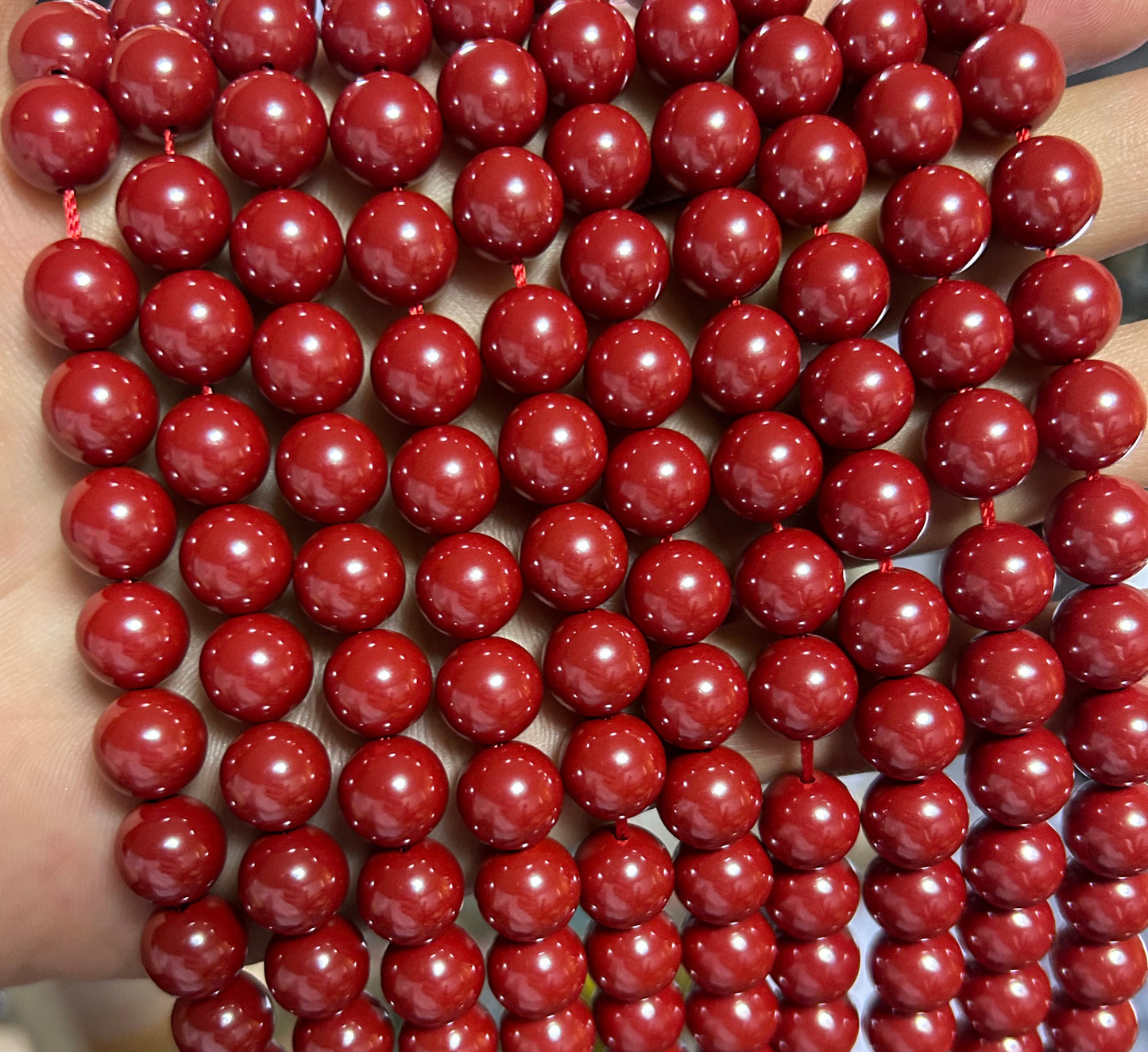 Cinnabar Beads 6mm 8mm 10mm 12mm 15''