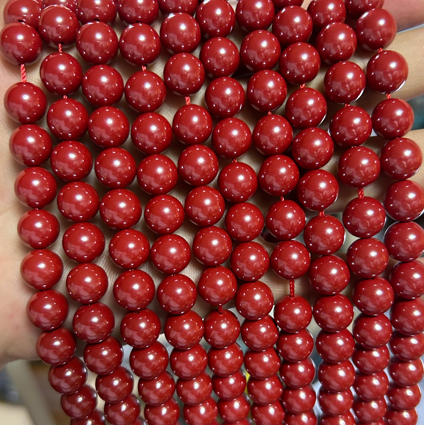 Cinnabar Beads 6mm 8mm 10mm 12mm 15''