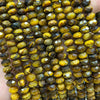 Perles rondelles en œil de tigre jaune, pierres précieuses naturelles, 4 x 6 mm, 5 x 8 mm, 38 cm
