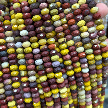 Perles rondelles en œil de tigre jaune, pierres précieuses naturelles, 4 x 6 mm, 5 x 8 mm, 38 cm