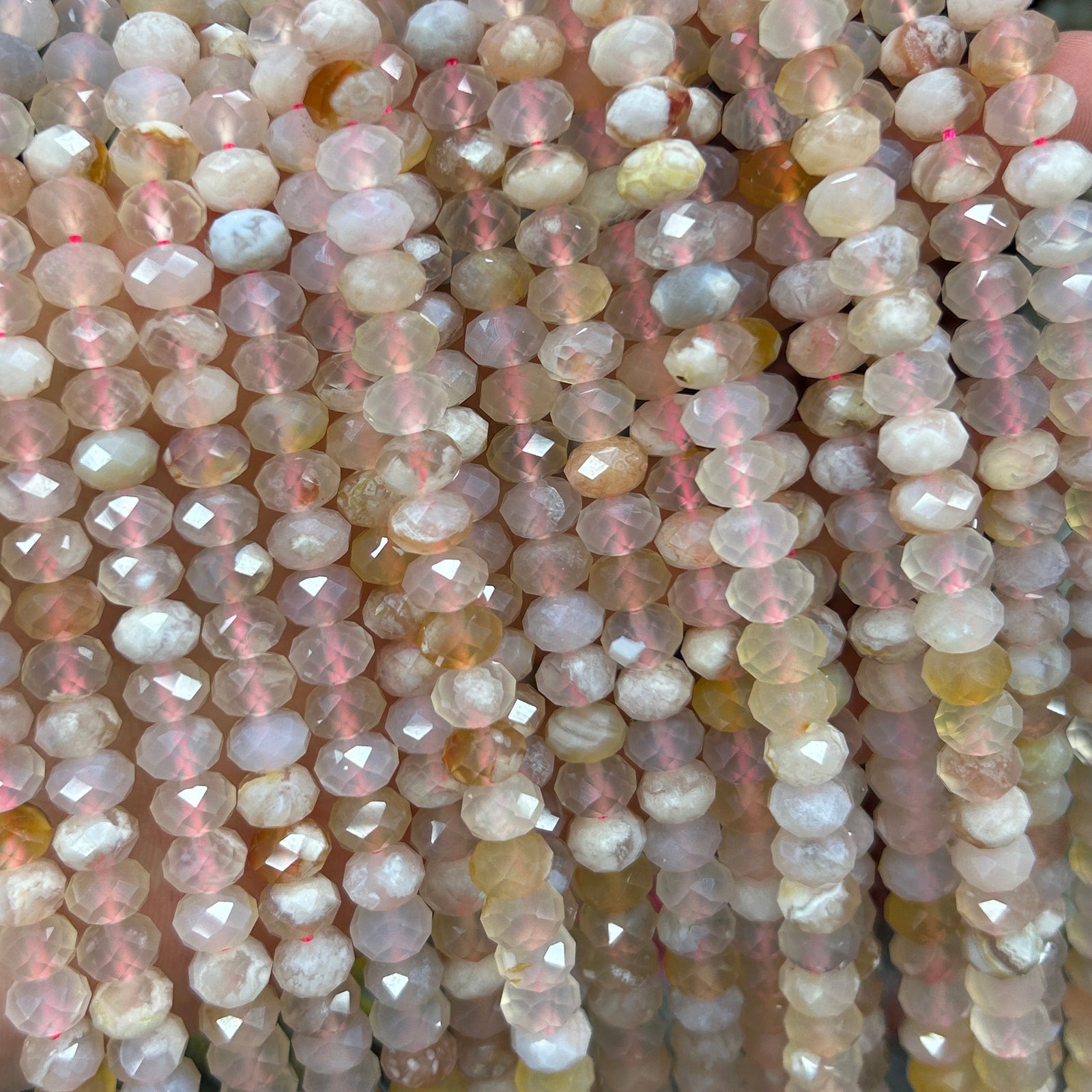 Perles rondelles en œil de tigre jaune, pierres précieuses naturelles, 4 x 6 mm, 5 x 8 mm, 38 cm