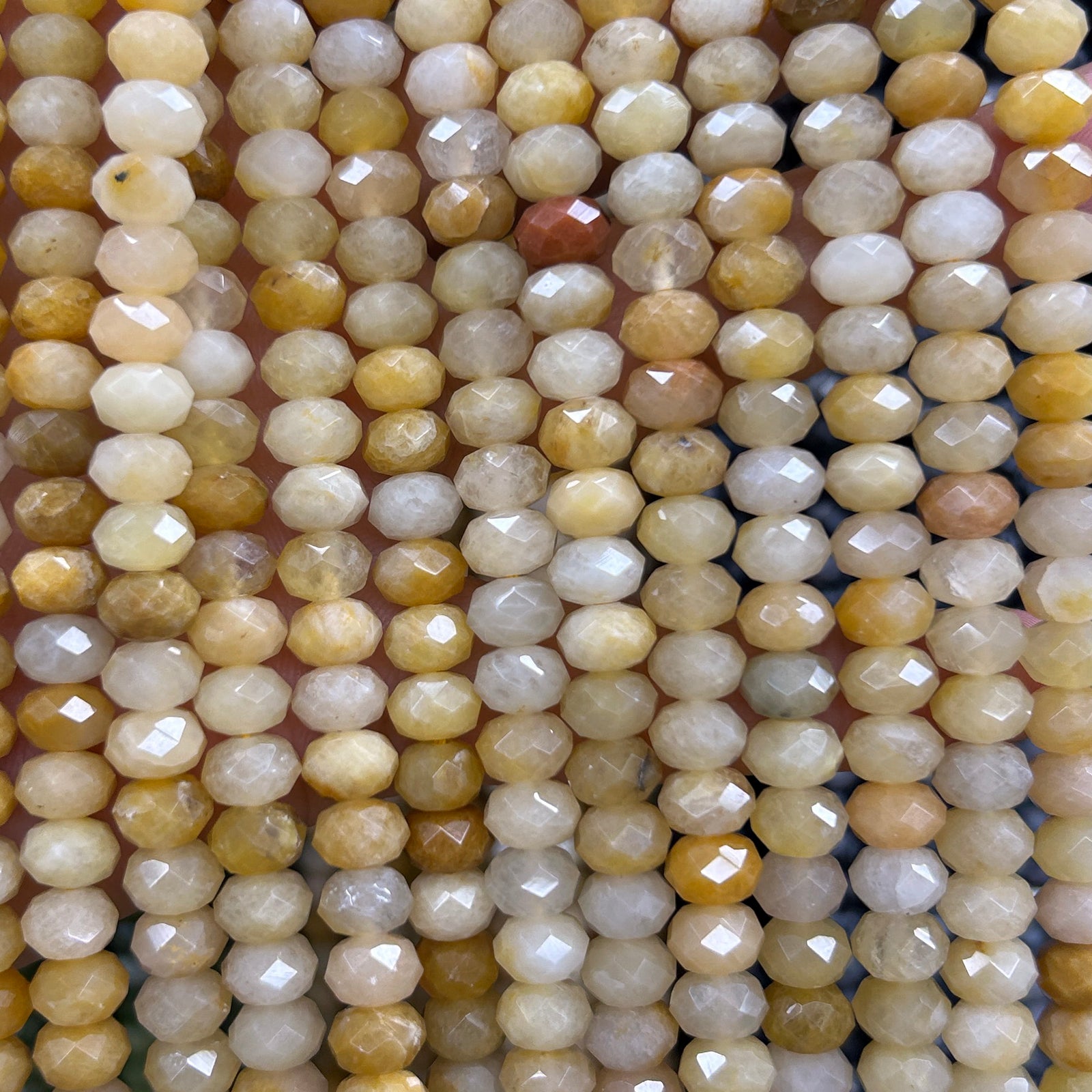 Perles rondelles en œil de tigre jaune, pierres précieuses naturelles, 4 x 6 mm, 5 x 8 mm, 38 cm