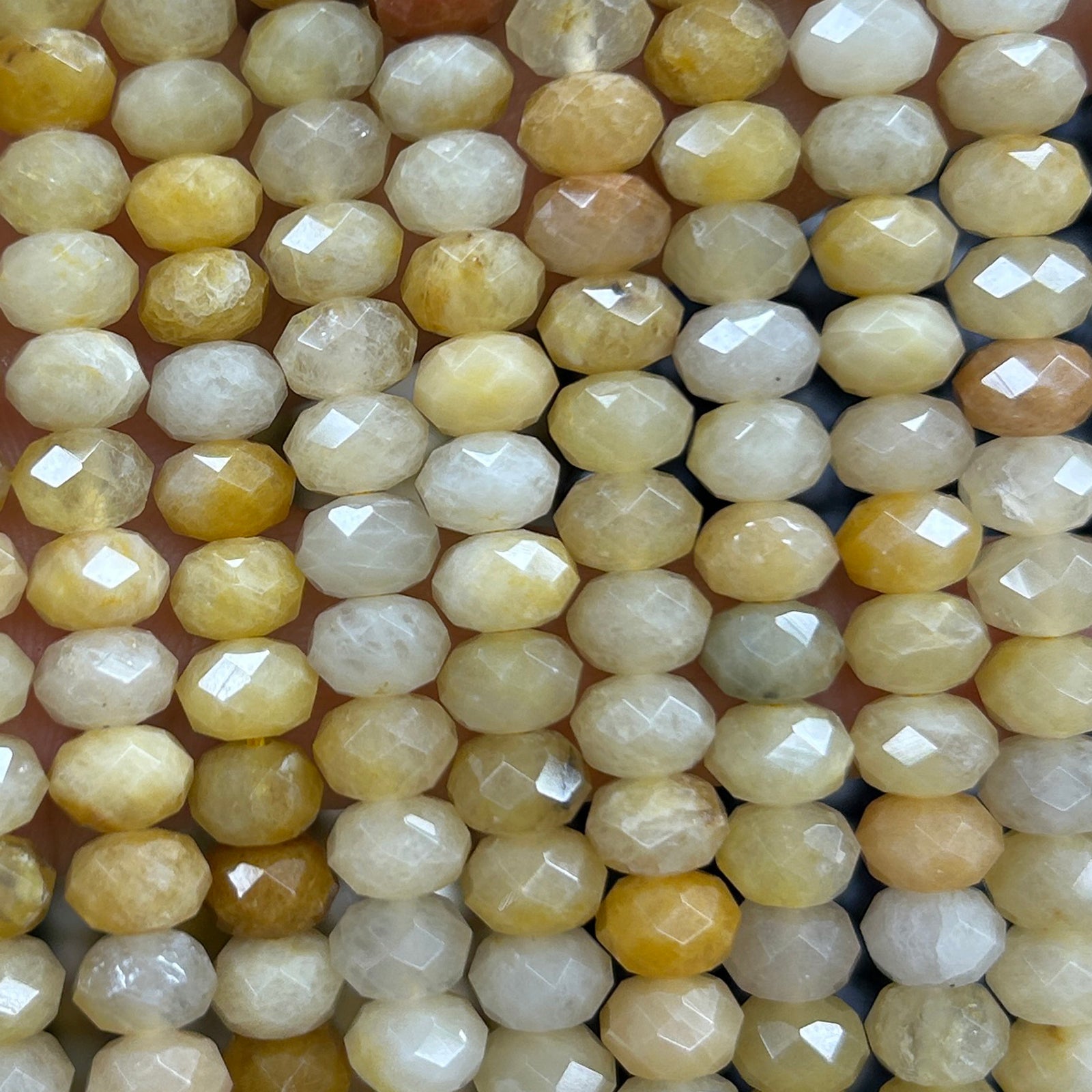 Perles rondelles en œil de tigre jaune, pierres précieuses naturelles, 4 x 6 mm, 5 x 8 mm, 38 cm