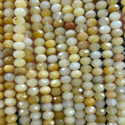 Perles rondelles en œil de tigre jaune, pierres précieuses naturelles, 4 x 6 mm, 5 x 8 mm, 38 cm