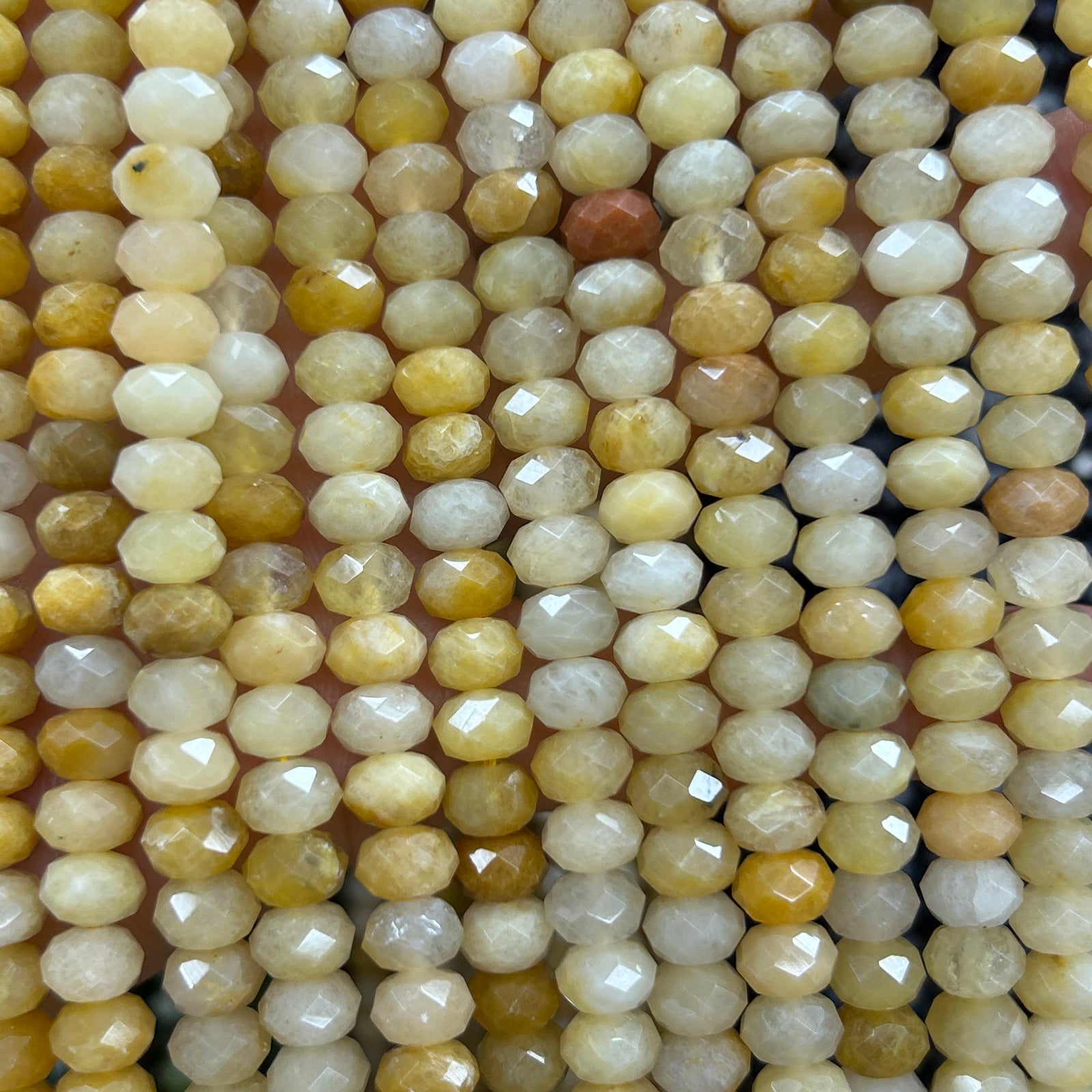 Perles rondelles en œil de tigre jaune, pierres précieuses naturelles, 4 x 6 mm, 5 x 8 mm, 38 cm