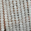 White Jade Rondelle Faceted Beads 5x8mm 15''