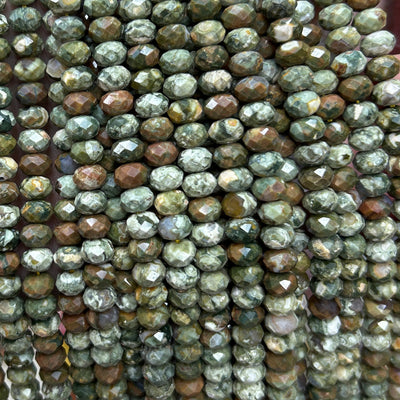 Perles rondelles en œil de tigre jaune, pierres précieuses naturelles, 4 x 6 mm, 5 x 8 mm, 38 cm