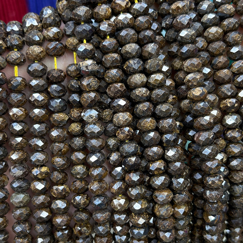 Perles rondelles en œil de tigre jaune, pierres précieuses naturelles, 4 x 6 mm, 5 x 8 mm, 38 cm