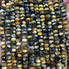Perles rondelles en œil de tigre jaune, pierres précieuses naturelles, 4 x 6 mm, 5 x 8 mm, 38 cm