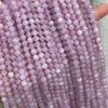 Perles en pierre de kunzite véritable 6 mm, 8 mm, 10 mm, 15 pouces