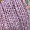 Perles en pierre de kunzite véritable 6 mm, 8 mm, 10 mm, 15 pouces