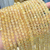 Perles en pierre de citrine véritable, perles en cristal de quartz, 4 mm, 6 mm, 8 mm, 10 mm, 15 pouces