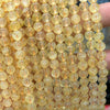 Perles en pierre de citrine véritable, perles en cristal de quartz, 4 mm, 6 mm, 8 mm, 10 mm, 15 pouces