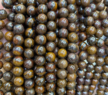 Iron Tiger Eye Beads Natural Gemstone Beads 6mm 8mm 10mm 15''