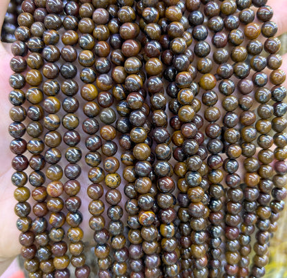 Iron Tiger Eye Beads Natural Gemstone Beads 6mm 8mm 10mm 15''