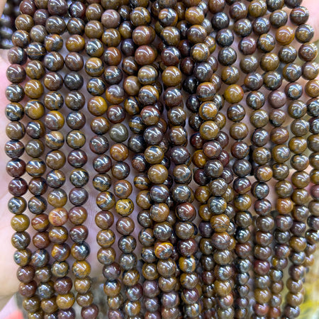 Iron Tiger Eye Beads Natural Gemstone Beads 6mm 8mm 10mm 15''