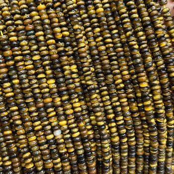 Tiger Eye Rondelle Beads 15''