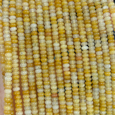 Perles rondelles en rhodonite noire 4x6mm 5x8mm