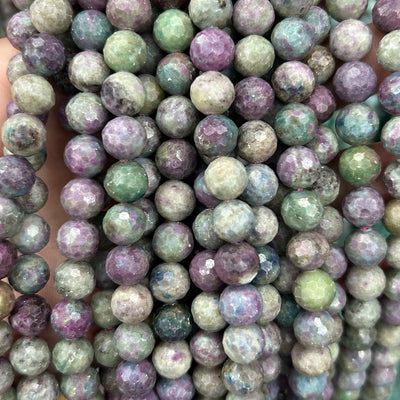 Ruby Fuchsite Faceted Beads 8mm 10mm 15''