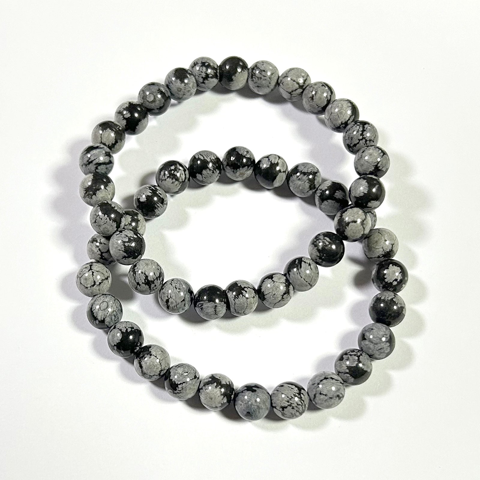 Snowflake Obsidian Bracelet 8''