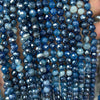 Perles d'agate rayée bleue 4 mm 6 mm 8 mm 10 mm 12 mm 15''