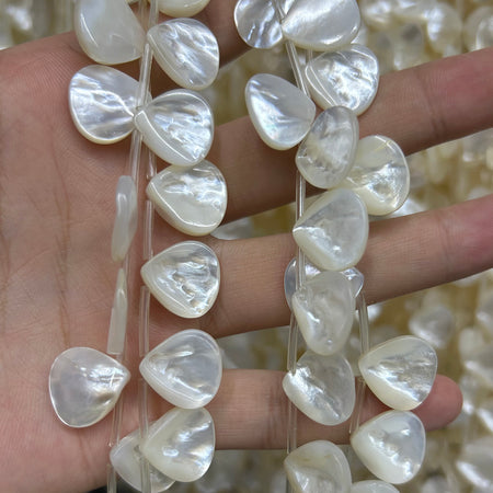 A+ Lilla Grøn Fluorit Dråbeperler 10x14mm 26STK