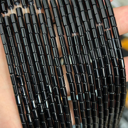 Onyx Tube Beads 3x5mm 15''
