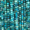 AAA Genuine Turquoise Cube Faceted Beads 3mm 15''