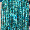AAA Genuine Turquoise Cube Faceted Beads 3mm 15''