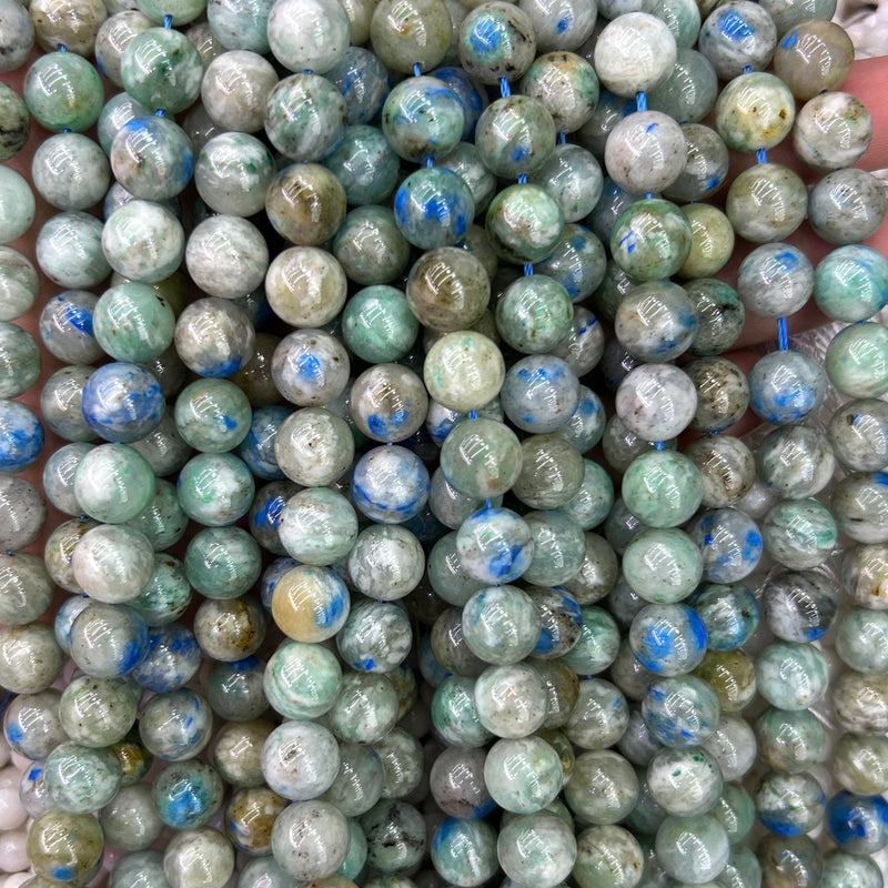 Chrysocolla Azurite In Quartz Beads 15''