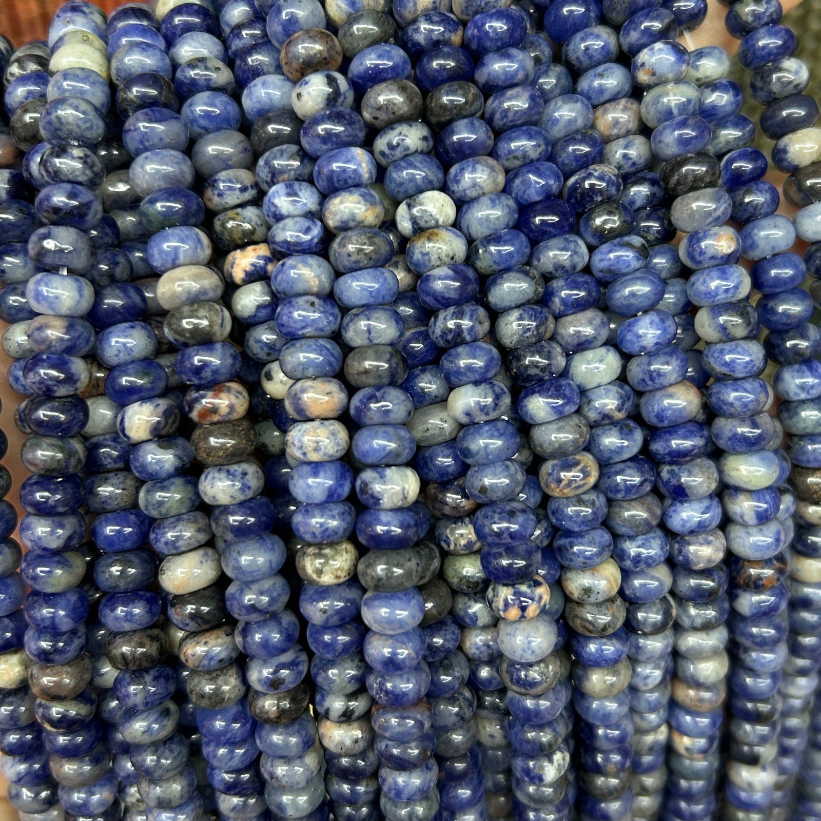 Sodalite Rondelle Beads 5x8mm 15''