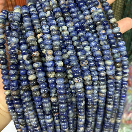 Sodalite Rondelle Beads 5x8mm 15''