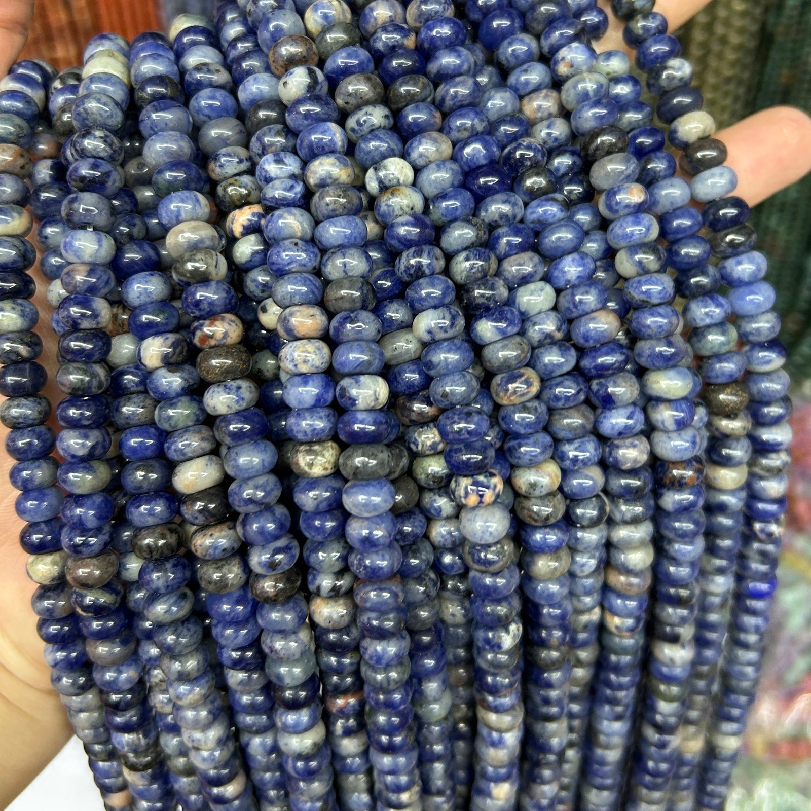Sodalite Rondelle Beads 5x8mm 15''