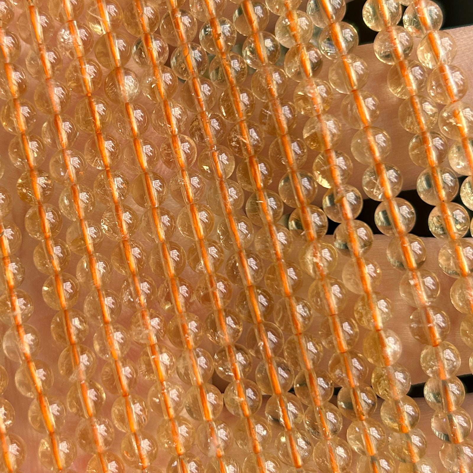 Genuine Citrine Stone Beads 4mm 15''