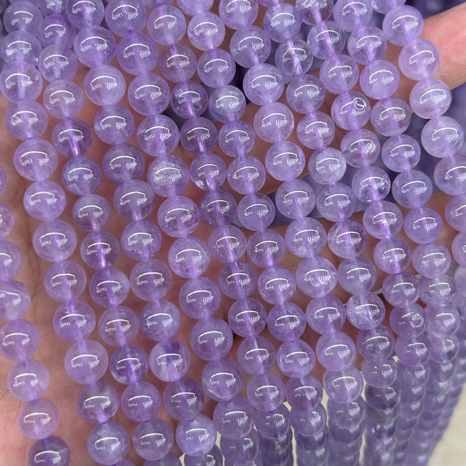 Purple Jade Crystal Beads A 6mm 8mm 10mm 15''
