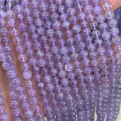 Purple Jade Crystal Beads A 6mm 8mm 10mm 15''