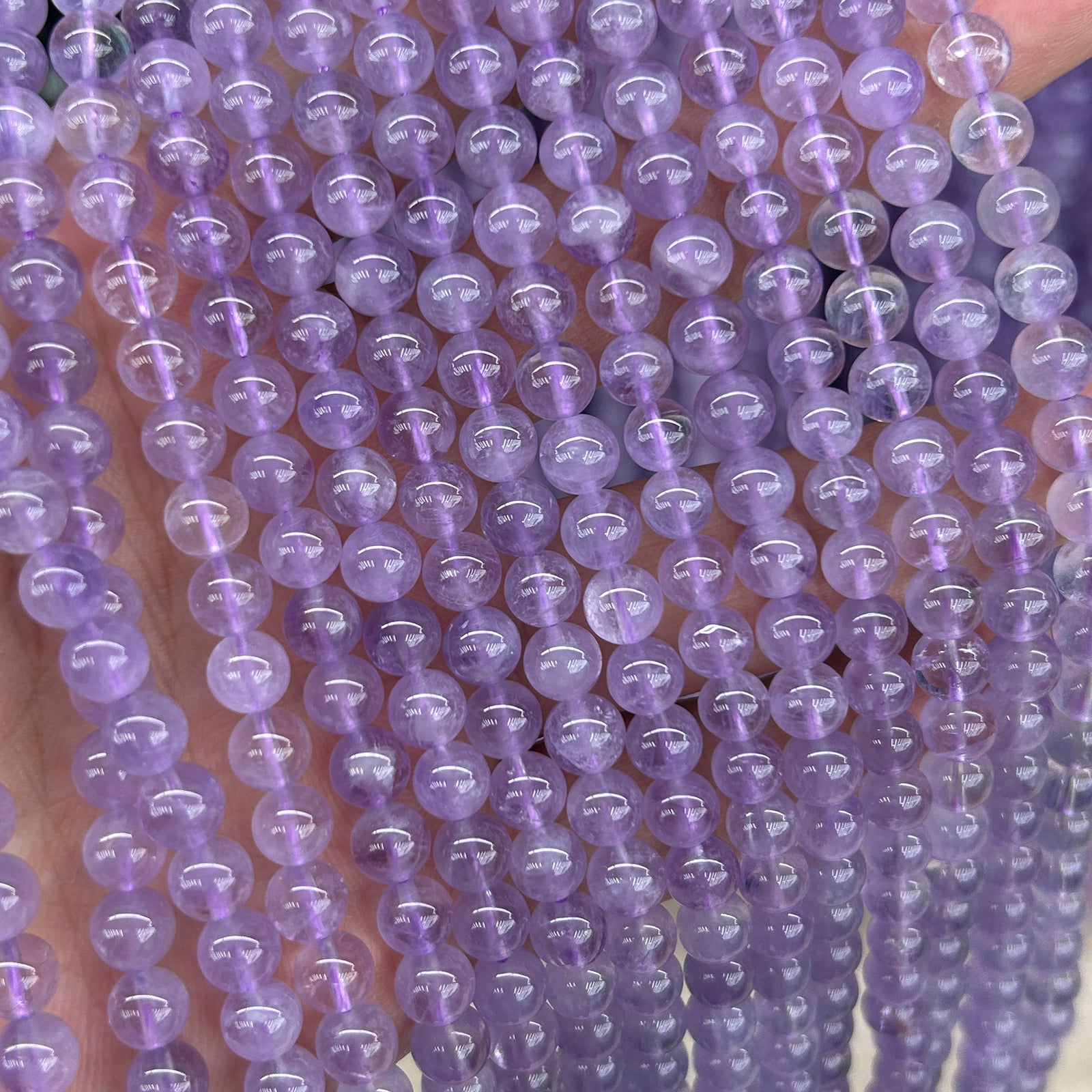 Purple Jade Crystal Beads A 6mm 8mm 10mm 15''